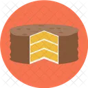 Geschnitten Kuchen Party Symbol