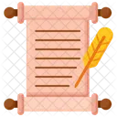 Schriftlich Festgehaltene Geschichte Symbol