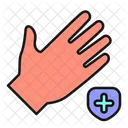 Geschützte Hand  Symbol