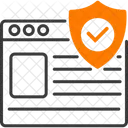 Geschutzte Website Sicherheit Firewall Symbol