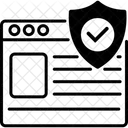 Geschutzte Website Sicherheit Firewall Symbol