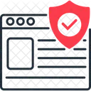 Geschutzte Website Sicherheit Firewall Symbol