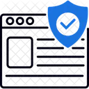 Geschutzte Website Sicherheit Firewall Symbol