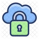 Geschutztes Cloud Hosting Sichere Cloud Cloud Computing Symbol