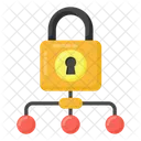 Cyber Lock Geschutztes Netzwerk Sperrnetzwerk Symbol