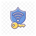 Geschütztes WLAN-Passwort  Symbol