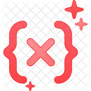 Geschweifte Klammern Kreuz Kreuz Geschweifte Klammern Symbol