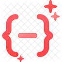 Geschweifte Klammern Minus Minus Abbrechen Symbol