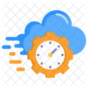 Geschwindigkeit Cloud Service Indikator Symbol