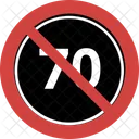 Geschwindigkeit Begrenzung 70 Symbol