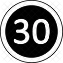 Geschwindigkeitsbegrenzung Dreissig Speedlimitthirty Speedlimit 30 Signs Symbol