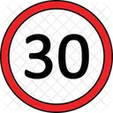 Tempolimit dreißig  Symbol