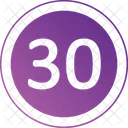 Tempolimit dreißig  Symbol