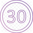 Tempolimit dreißig  Symbol