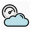 Geschwindigkeitstest Cloud Dienst Cloud Computing Symbol