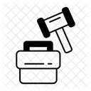 Ikonen Der Justiz Und Des Gerichts Symbol