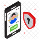 Gesichtsbiometrie Gesichtserkennung Gesichtsscan Symbol