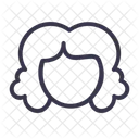 Gesicht Madchen Lockig Symbol