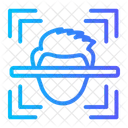 Gesichtserkennung Gesicht Scanner Symbol