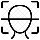 Gesichtserkennung Gesichtsauthentifizierung Gesichtsscan Symbol