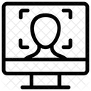 Gesichtserkennung Gesichtsauthentifizierung Gesichtsscan Symbol