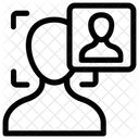 Gesichtserkennung Gesichtsauthentifizierung Gesichtsscan Symbol