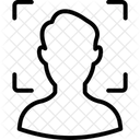 Gesichtserkennungsliniensymbol Icon