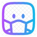 Gesichtsmaske Quadrat Symbol