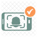 Gesichtsscan Identitat Identifizieren Symbol