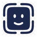 Gesichtsscan Quadrat Gesicht Scan Symbol