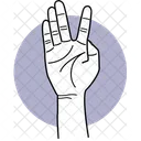 Gespaltene Finger Finger Finger Symbol