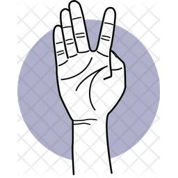 Gespaltene Finger  Symbol