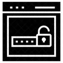Gesperrte Website Passwort Erforderlich Geschutzte Website Symbol