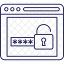 Gesperrte Website Passwort Erforderlich Geschutzte Website Symbol