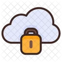 Gesperrte Cloud Cloud Schutz Cloud Sicherheit Symbol