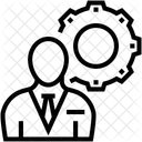 Gestao Homem Engrenagem Ícone
