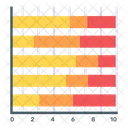 Gestapeltes Balkendiagramm  Icon