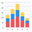 Gestapeltes Balkendiagramm  Icon