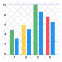 Gestapeltes Balkendiagramm  Icon