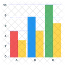 Gestapeltes Balkendiagramm  Icon