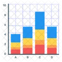 Gestapeltes Balkendiagramm  Symbol