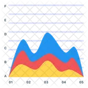 Flachendiagramm Gestapeltes Flachendiagramm Grafische Darstellung Symbol