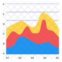 Gestapeltes Flächendiagramm  Symbol