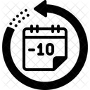 Gestern Tagesordnung Kalender Symbol