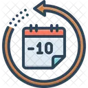Gestern Tagesordnung Kalender Symbol