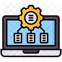 Gestion De Bases De Datos Computadora Portatil Archivos Icono