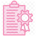 Icono De Linea Duotono De Gestion De Calidad Icono