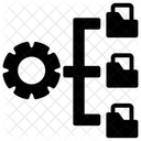 Gestion De Datos Sistema De Control Engranaje Icono
