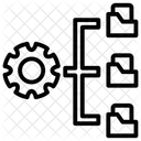 Gestion De Datos Sistema De Control Engranaje Icono