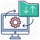 Transferencia De Datos Sincronizacion De Datos Gestion De Datos Icono